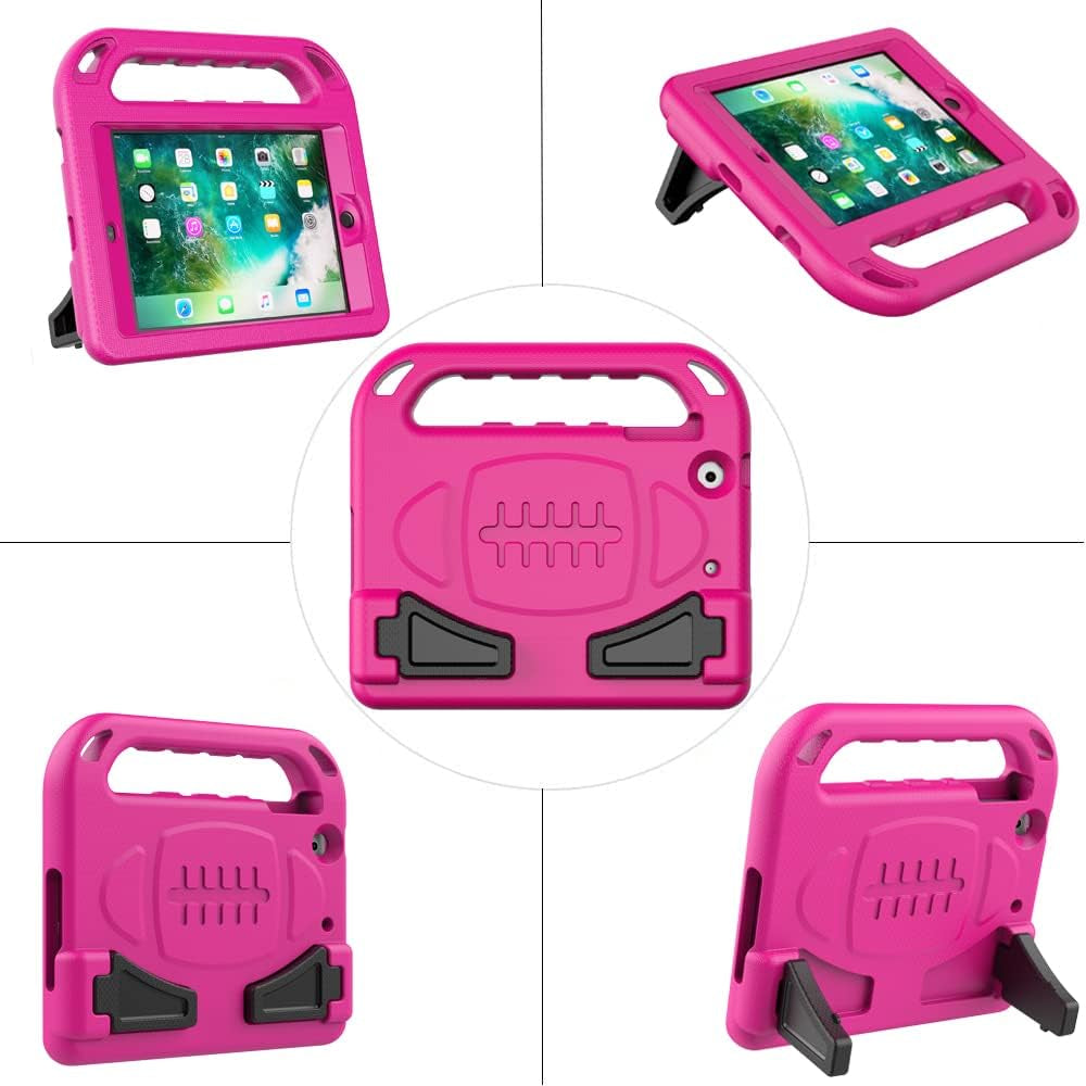 Case for Ipad Mini 1 2 3, Ipad Mini 1/2/3 Case for Kids - Built-In Screen Protector, Shockproof Lightweight Hard Cover Handle Stand Kids Case for Ipad Mini 1St 2Nd 3Rd Generation, Rose