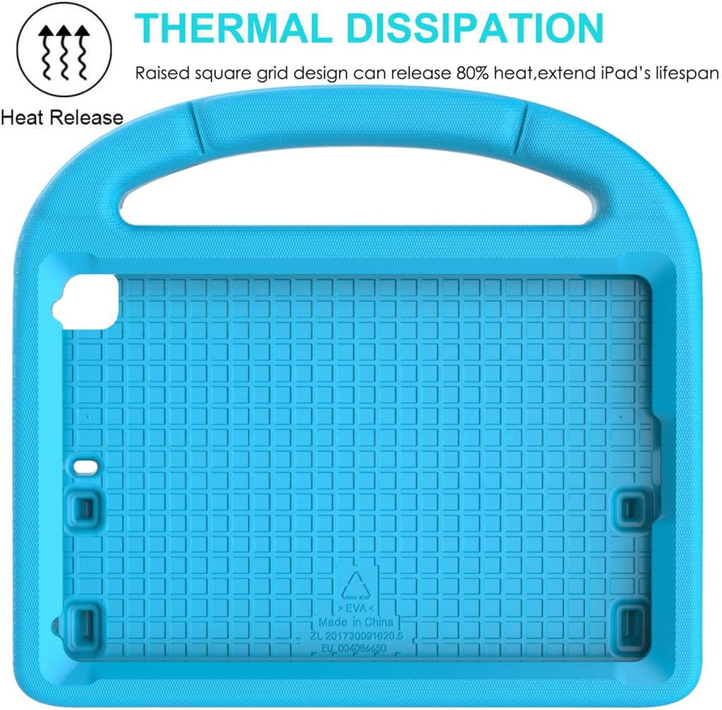 Kids Case for Ipad Mini 5/4/3/2/1 (7.9"), Durable Shockproof Protective Handle Bumper Stand Cover with 2*Screen Protectors for 7.9 Inch Apple Ipad Mini 5Th/4Th/3Rd/2Nd/1St Generation, Blue