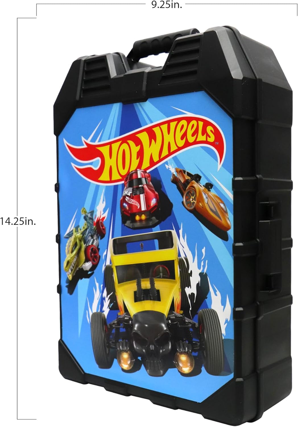 Hot Wheels 48-Car Storage Case – Durable Plastic Carrying Case with Handle for Die-Cast Toy Cars, Fits 1:64 Scale Vehicles, Organizer for Kids Travel & Display