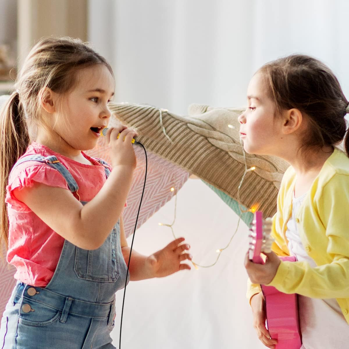 Mini Microphone - Portable Vocal Asmr Microphone for Voice Recording, Chatting and Singing on Iphone, Android, Laptop (Yellow)